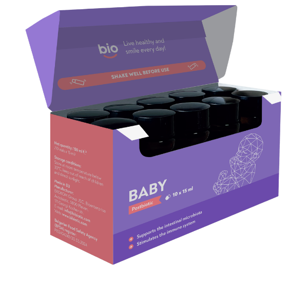 Bibiotic® Postbiotic for babies, 10 vials x15ml