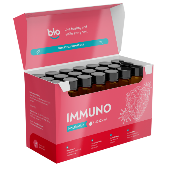 Bibiotic® Immuno Postbiotic for strong immunity, 20+1 vials x25ml