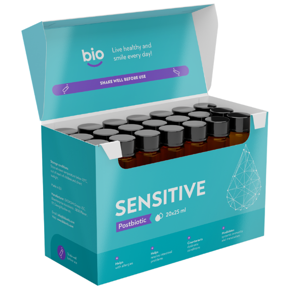 Bibiotic® Sensitive Postbiotic for people with increased sensitivity, 20+1 vials x25 ml