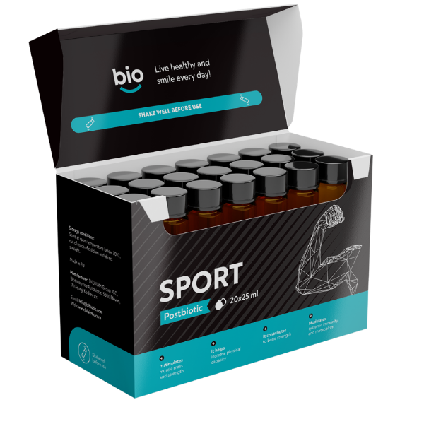 Bibiotic® Sport Postbiotic for athletes, 20+1 vials x25 ml